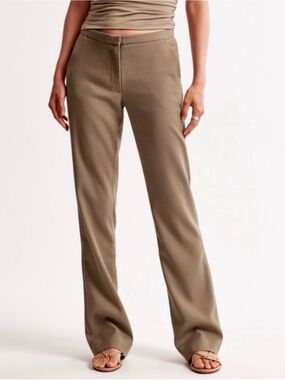 Abercrombie & Fitch Low Rise Slim Boot Pants Size 18R 34 NWT Taupe Brown